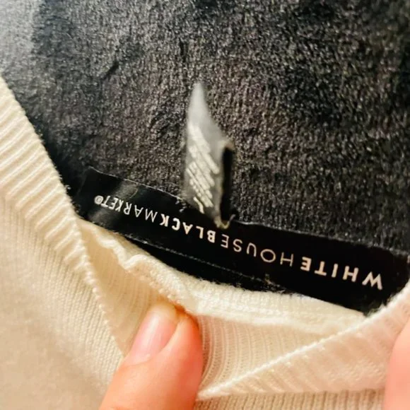 WHBM Black & White Striped Top - Picture 4 of 5